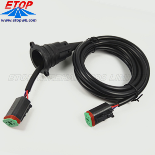 custom waterproof wiring harness with auto DT plug