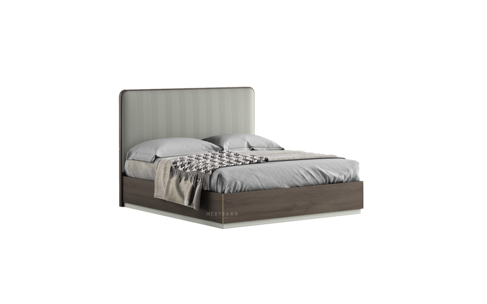 Queen Size Platform Bed Frame with Fabric