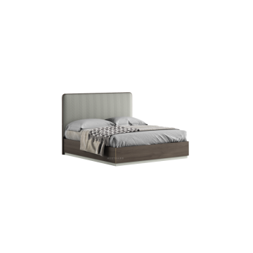 Quadro de cama de plataforma queen size com tecido