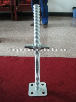 tubular formwork bottom jack/scaffolding tubular screw jack with base