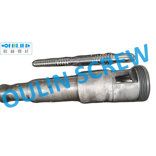 Cincinnati Cmt68 Twin Conical Screw and Barrel for PVC Extrusion, Cmt68/143 Screw Barrel