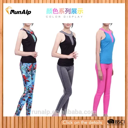 Women Sportswear Colorful Workout Clothes Yoga Wear Sets