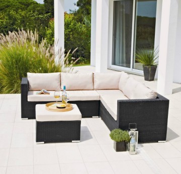 Rattan corner sofa