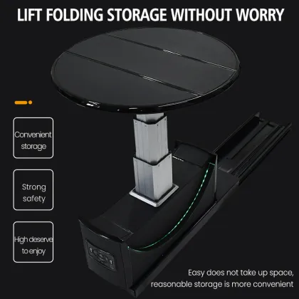 Hidden Folding Electric Table Board for Business Car Interiors
