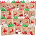 Christmas Gift Bags with Handles Kraft Paper Bags