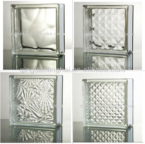 190X190X80mm clear glass brick price