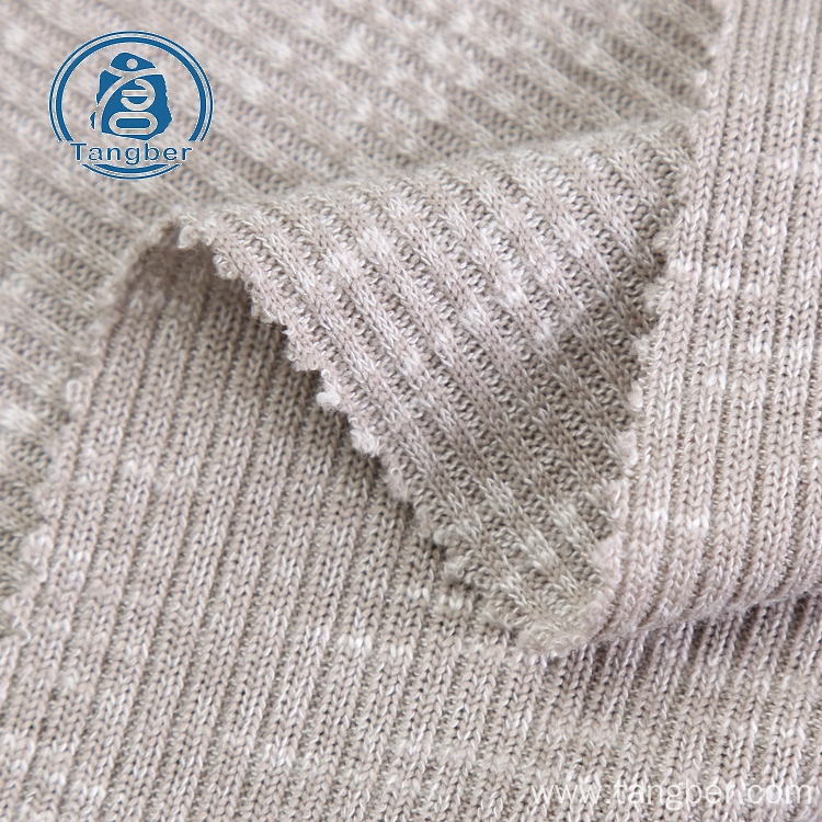 jacquard rib polyester rayon slub hacci knit fabric China Manufacturer