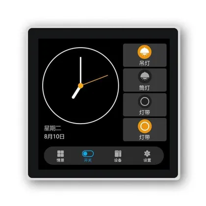 2024 Smart Home Wall Switch: Touch Screen LCD Display with Tuya/LifeSmart Mobile App Remote Control Function