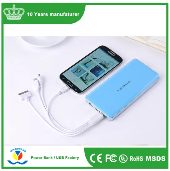 2017 high quality 20000mah dual port usb power bank extra charger for emergency