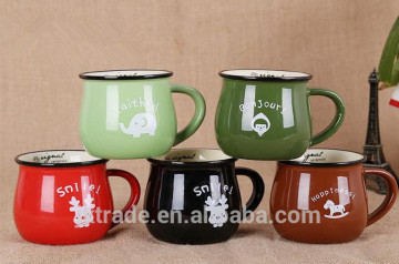 Creative cute ceramic Drum belly mug/breakfast mug