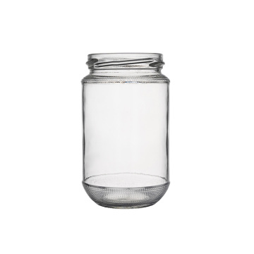 330ml Round Jar with Pattern NeckBase
