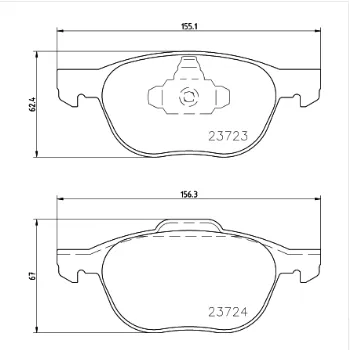 ODM OEM Front Ceramic Brake Pad for Ford Focus/Mazda 3
