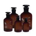 Wide mouth Amber Reagent Bottle with stopper 250ml