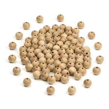 DIY Natural Wooden Round Beads - 12mm to 30mm for Kids Jewelry & Teething Toys