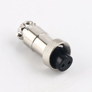 GX12 2-pin Metal Connector Aviation Female Plug Electrical Cable Connector