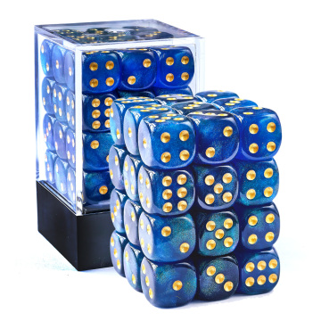 Bescon Moonstone 12mm 6 sisi Dadu 36 dalam kotak bata, semi lutut berkilauan, 12mm enam sisi mati (36) blok Moonstone Dice