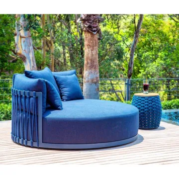 Wholesale Single Person Outdoor Garden Woven Rope Sunbeds