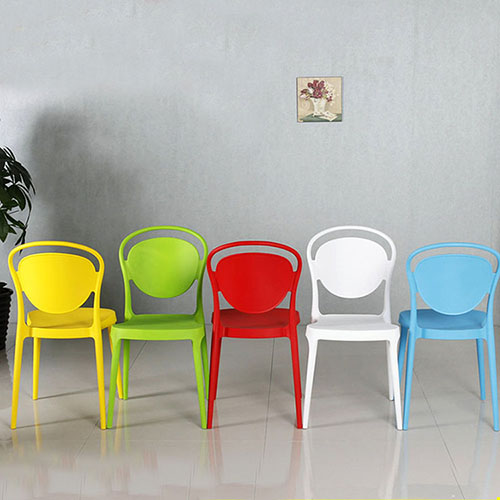 White Plastic Dining Chair