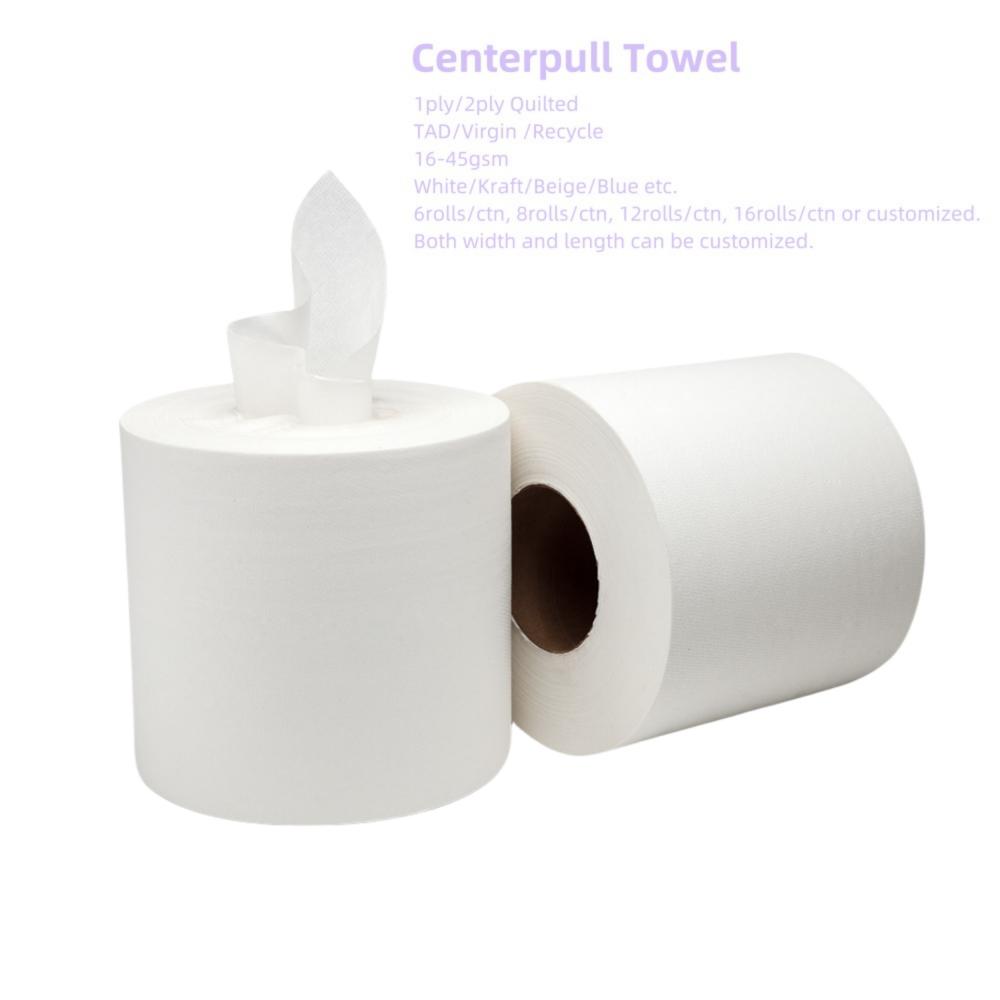 تمثل ماص بسرعة 2ply equilted centerpull منشفة