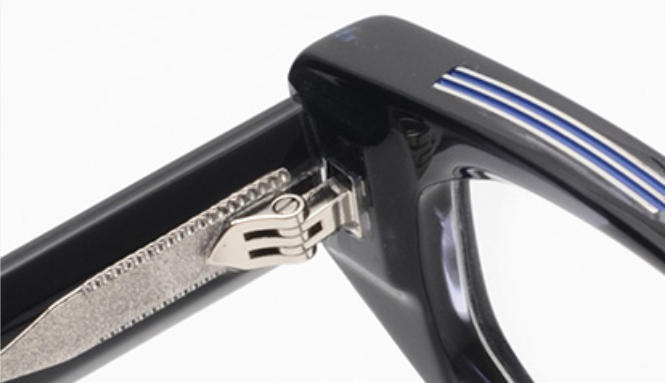 Bold Cat-Eye Vinge Acetate TAC Sunglasses hinge