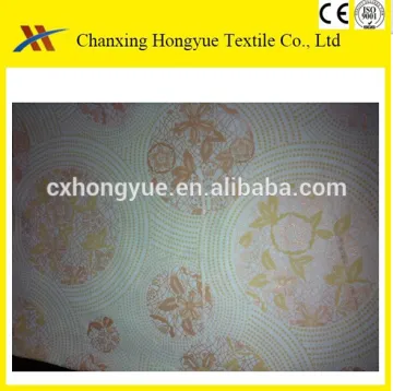 100 Polyester brushed curtain fabric with silver printing from huzhou city
