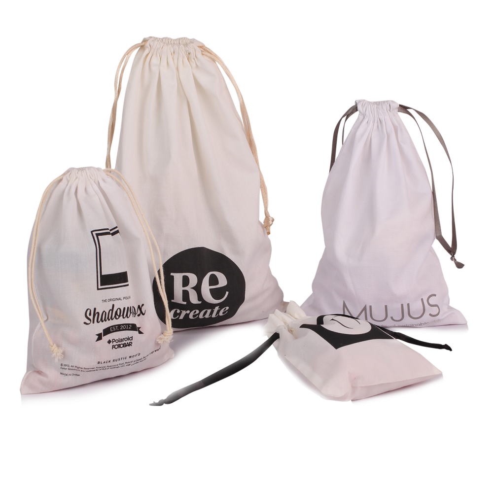 Customized White Cotton Packaging Bags