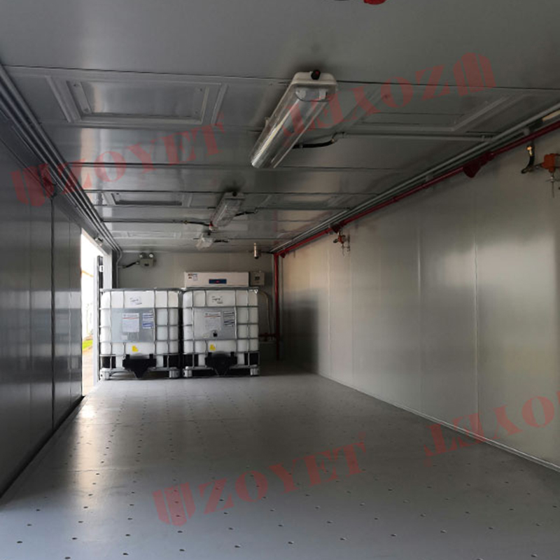 Outdoor chemical storage for flammable liquid