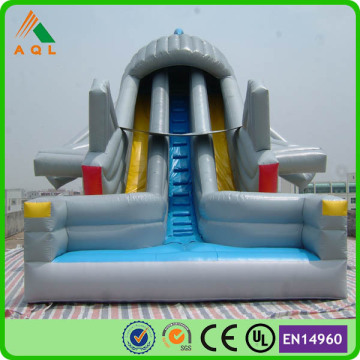 double lanes inflatable stair slide toys , comercail inflatable slide for kids