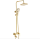 Золотой набор для душа Смеситель для душа с одной ручкой 3-ходовой смеситель для душа с дождевой водой и ручным душем Водопадный излив Аксессуары для ванной комнаты Система