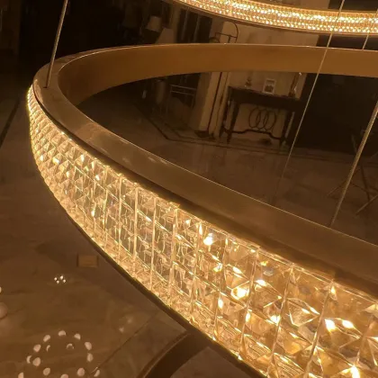 Meredith Acrylic Circle Linea Ceiling Round Ring Pendant Light