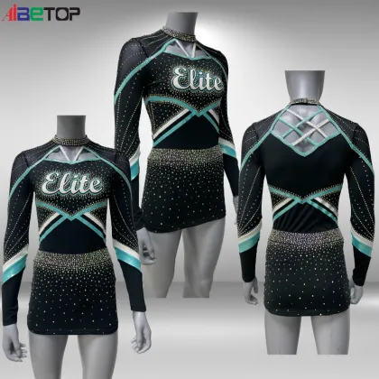 Blue and White Varsity Cheerleading Uniforms