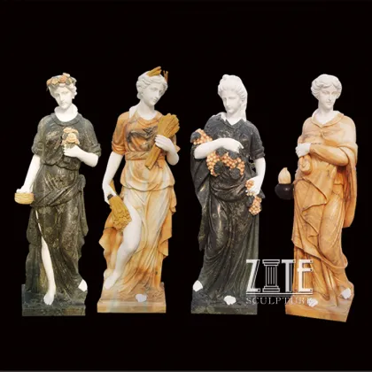Modern Decoration life size cream marble lady
