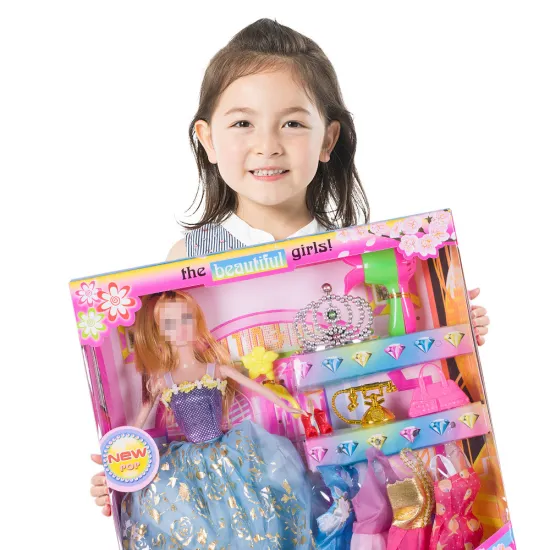 Beautiful American Model Birthday Gift: Princess Fashion Jointed Doll Set for Kids - In Stock