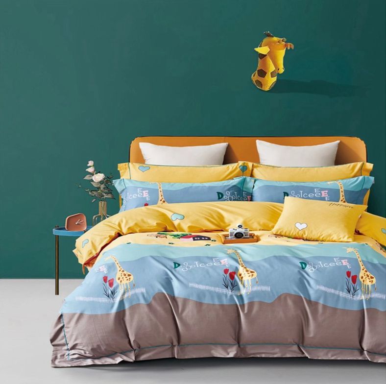 Luxury Egyptian Cotton Printed Comforter and Bedding Set