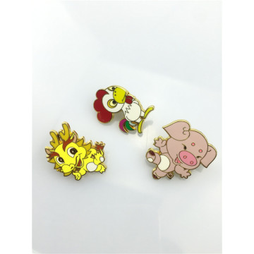 Custom Metal Adorable Animal Pig Design Badge Pin