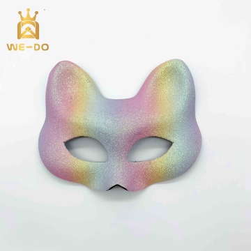 2022 New Rainbow Half Face Mask - Cat Fox Mask for Party and Cosplay