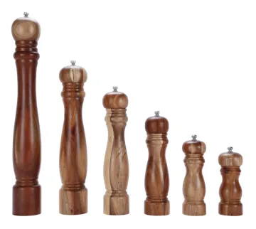 Acacia wood pepper mill & salt