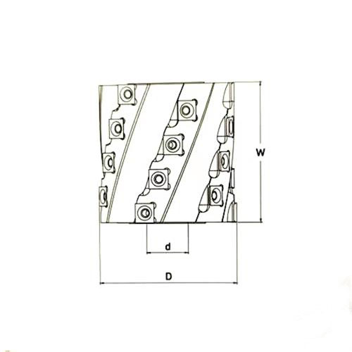 Light cutting maaaring mapalitan blades spiral cutterhead