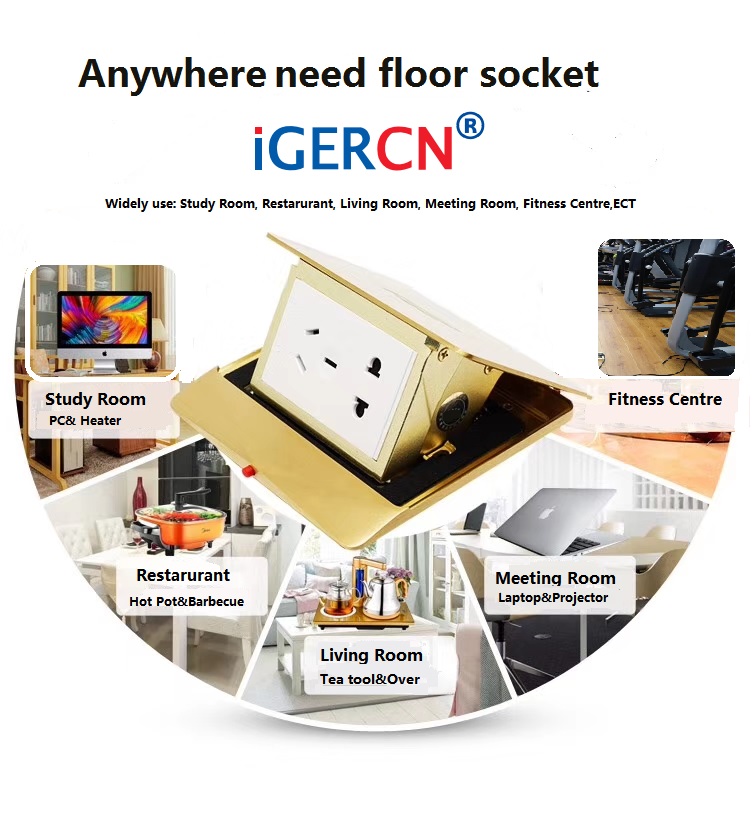 Ip44 Mark Igercn Waterproof Pop-up Floor Socket And Kitchen Power Outlet With Ce ...