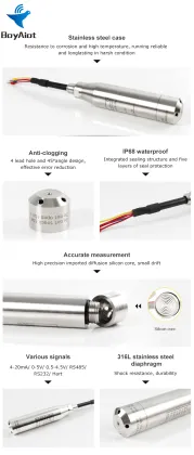 BOY-WR04-S Throw-in Water Level Sensor for Tanks