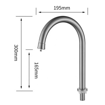 Luxury Modern Chrome Kitchen Faucet with Long Spout for Elegant Indoor Home Decoration