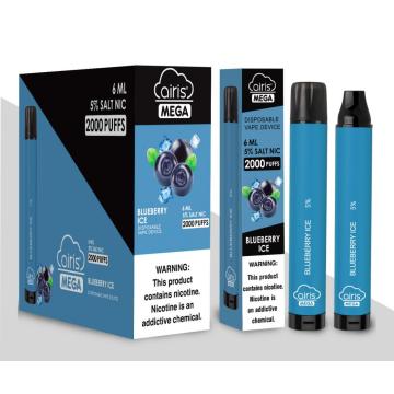Disposable Vape 2000puffs Airis Mega Wholesale Vaporizer