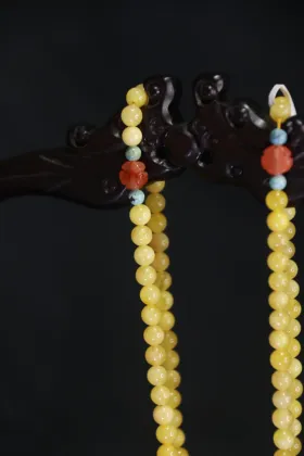 yellow beads necklace