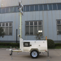 Portable light tower for metal halide lamp mining