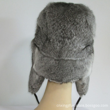 Fashional hare rabbit fur russian fur hat