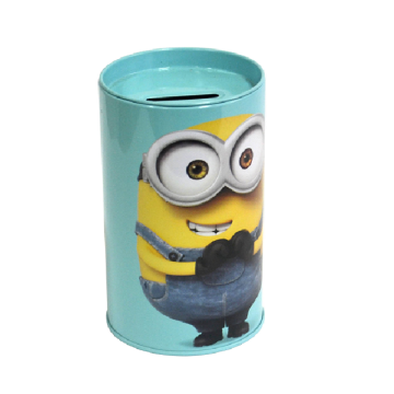 Dadi Customized Cartoon Cylindrical Tin Box Coin Bank