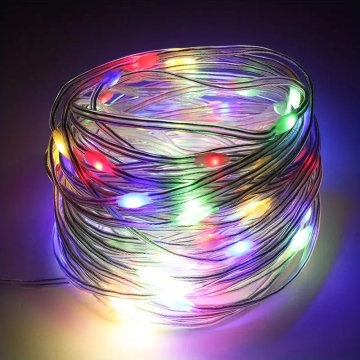 トップセラーの防水RGBICスマートLEDフェアリーストリングライト-50フィート/5m/10m屋外/屋内装飾用