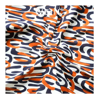 Popular Design Silk Viscose Crepe Geometry Digital Printed Fabric