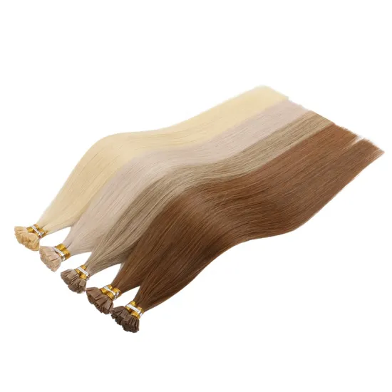 XUCHANG HAIR stock 18" 20" 22" single donor cuticle aligned micro keratin remy flat bond keratin hair extensions human hair