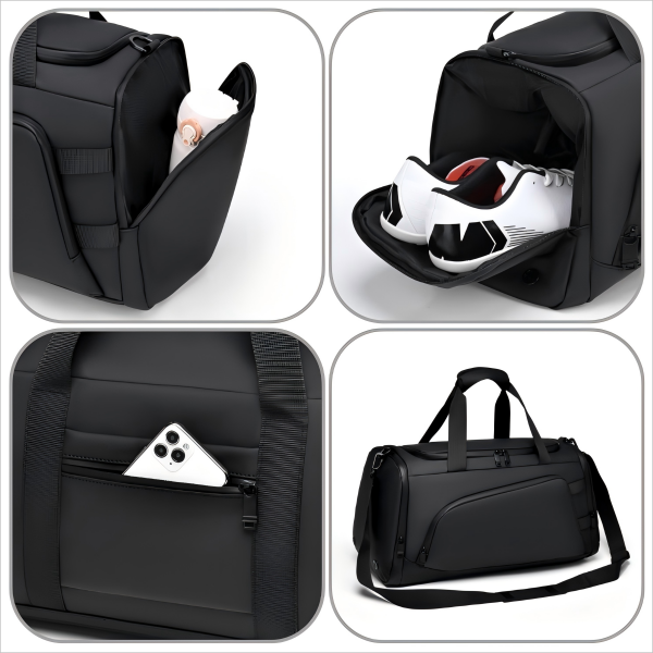 Waterproof dry-wet separation fitness handbag